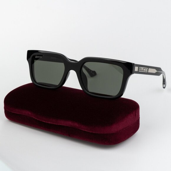 Gucci Men Sunglasses Black Grey Square GG1732SK 001 BRAND NEW - Picture 1 of 13